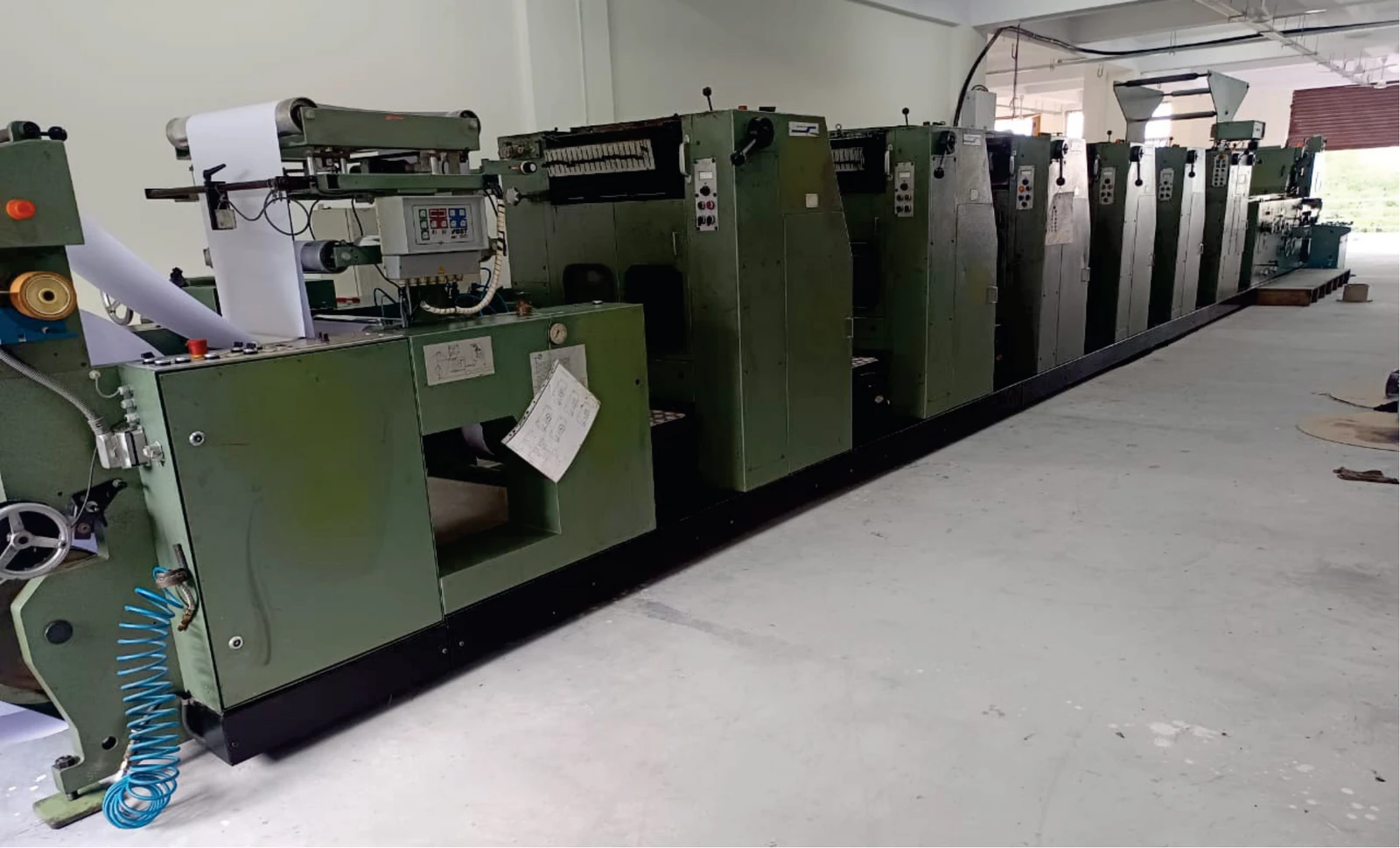 Muller-Martini Progress 520 computer stationery press with UV dryer