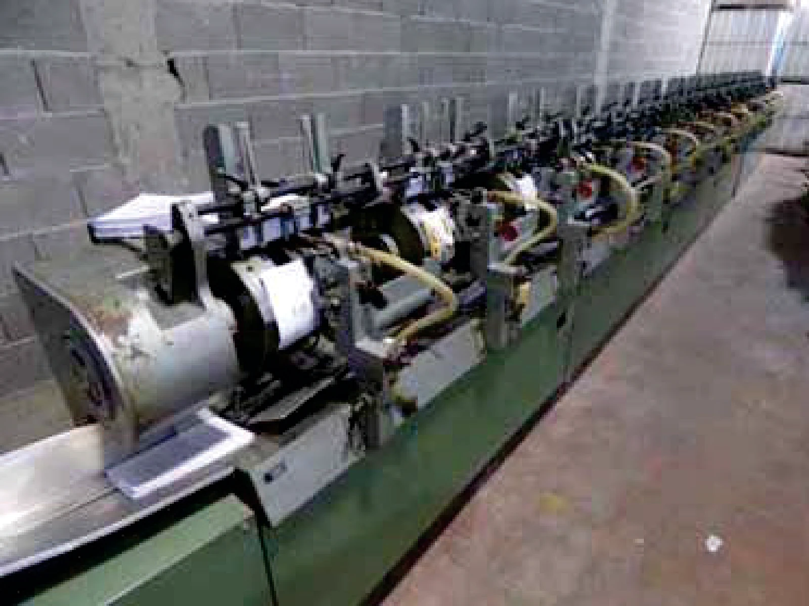 Hans Muller in-line gathering, pinning, and cutting machine