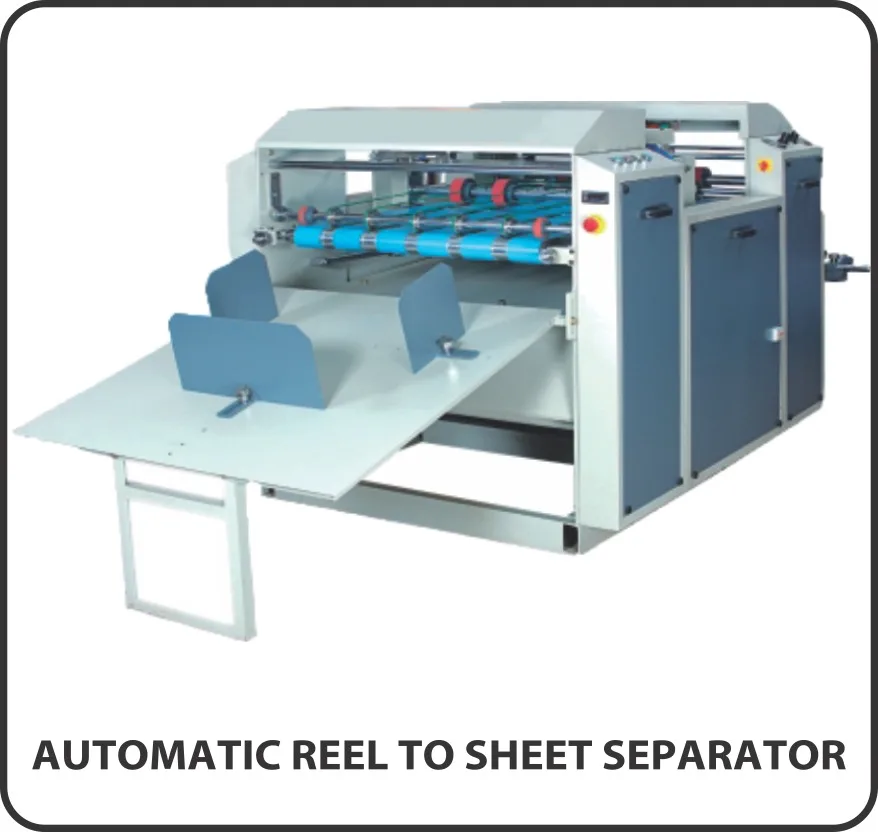 Automatic reel-to-sheet separator with delivery table